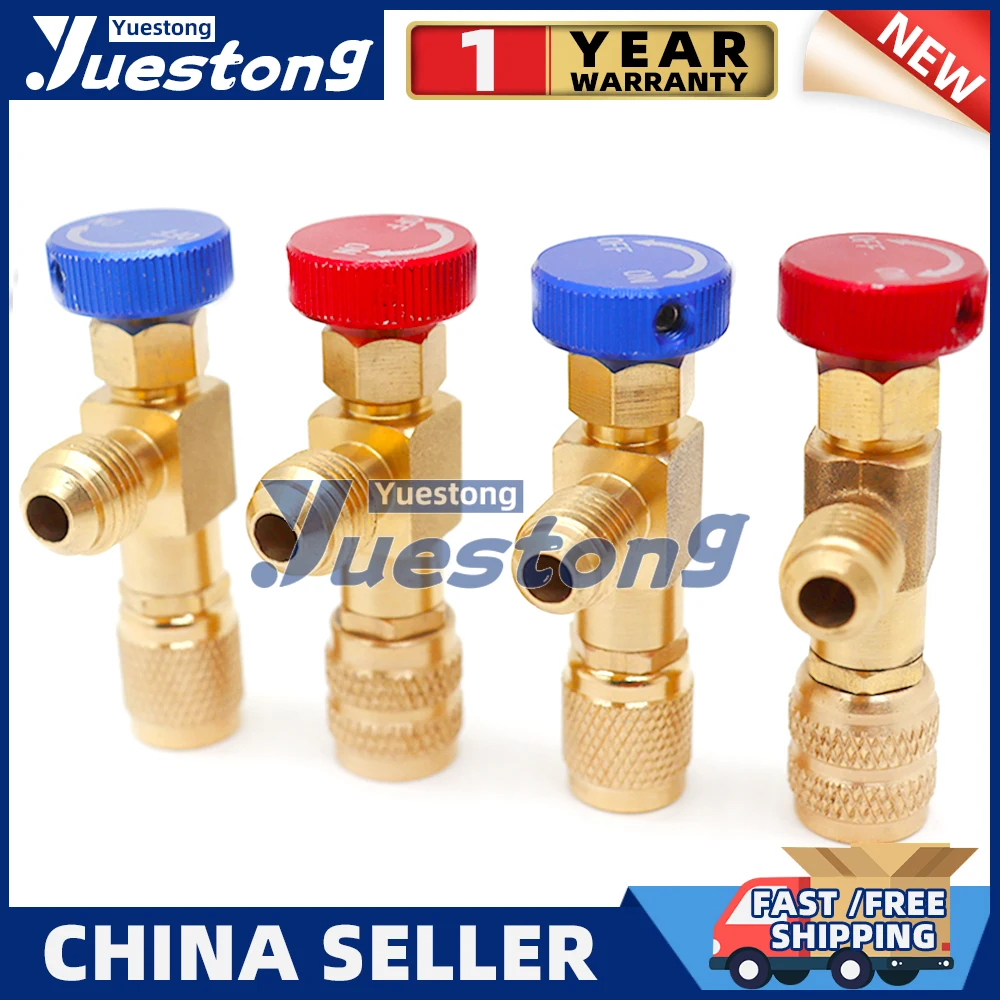 Liquid Safety Valve R410A R22 Air Conditioning Refrigerant 1/4 Safety Adapter Air Conditioning Repair And Fluoride Liquid
