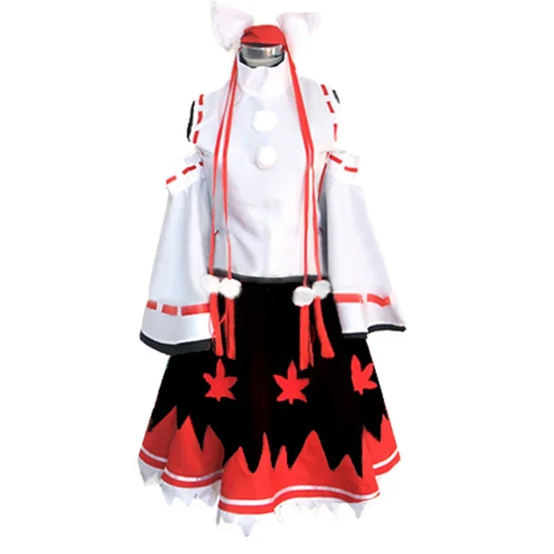 

FC6Touhou Project Inubashiri Momiji Cosplay Costume with hat ears custom any size 11 OA2709@FC8！