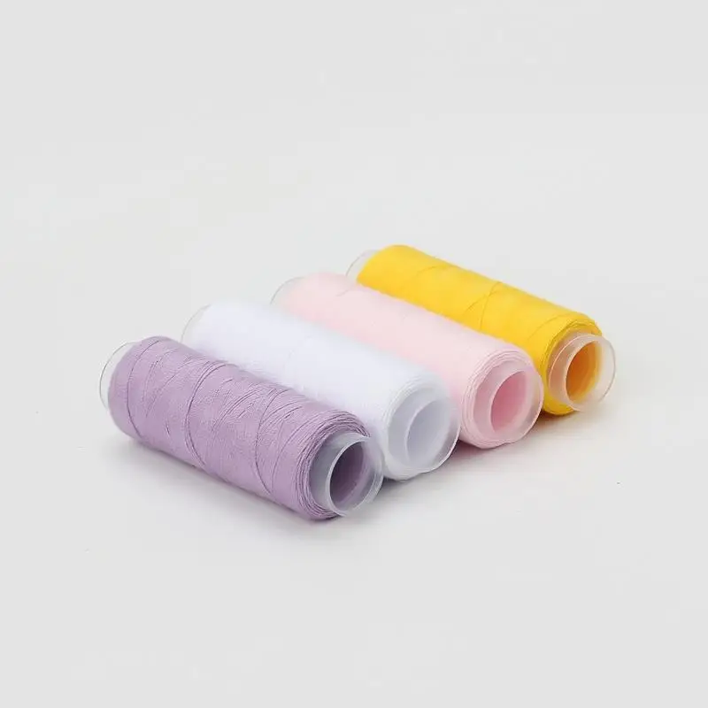 130M 402 Sewing Thread High Tenacity Machine Embroidery Thread Hand Sewing Threads Craft Patch Sewing Supplies 26 Colors