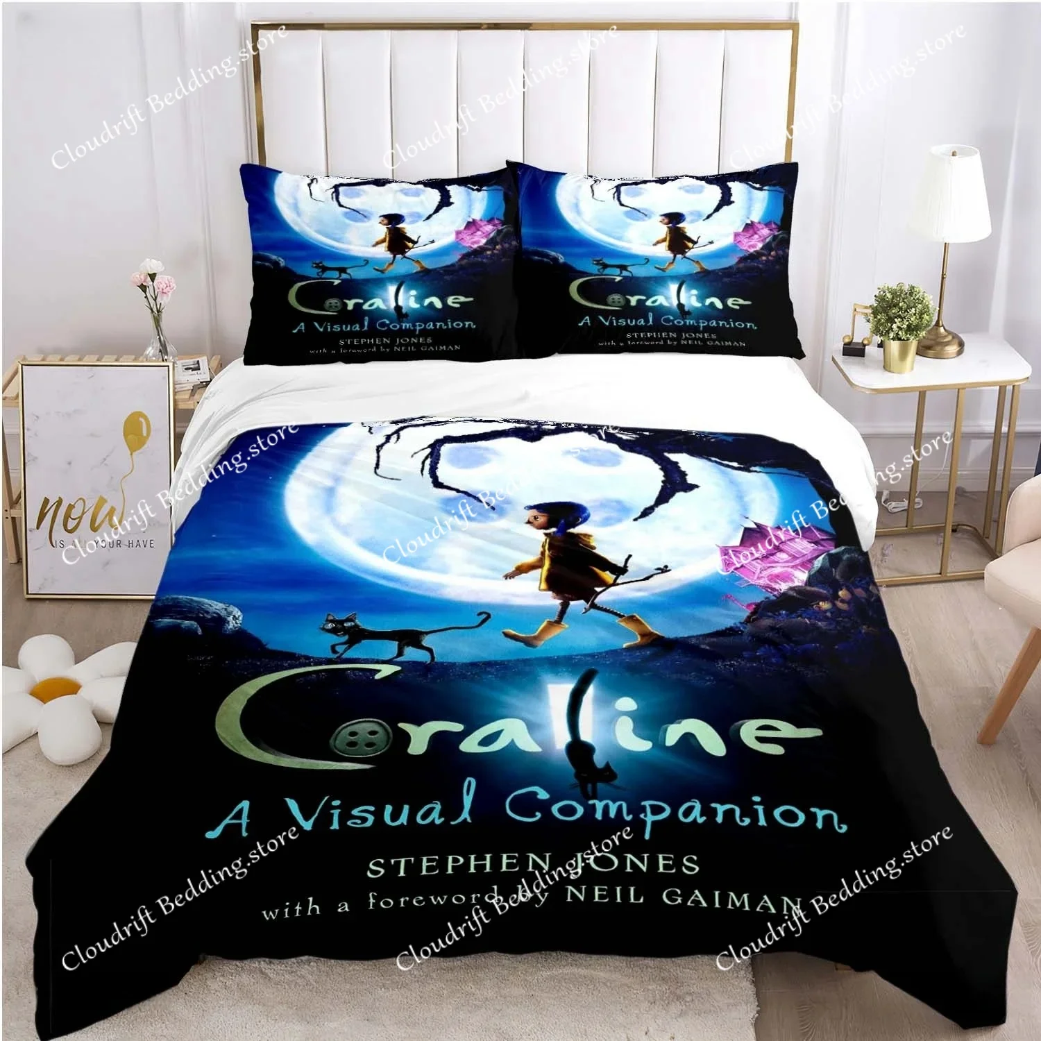 

Coraline Animated Movie All Season Duvet casal Cover Bedding Sets Soft Quilt Cover and Pillowcases Teen Single_Double_Queen_King