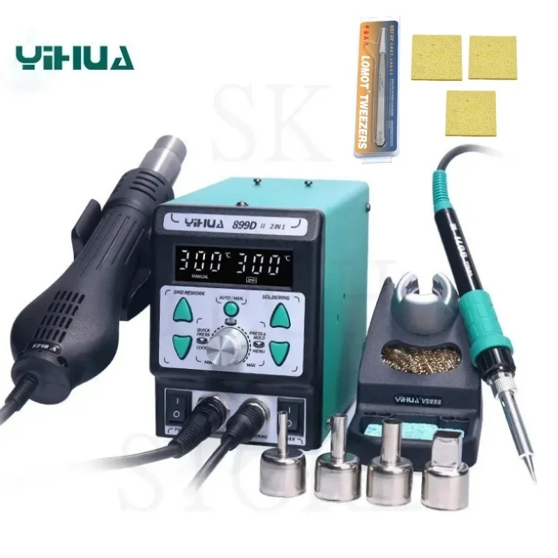 YIHUA 8786D I 899D II Soldering Iron Hot Air Soldering Station DIY Digital Rework Station Phone Repair BGA SMD Welding Station