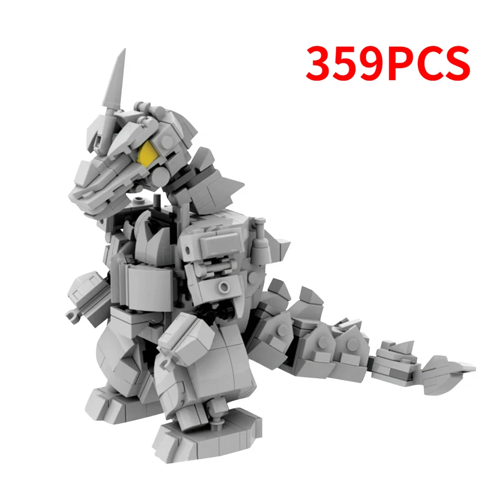 Movie Merchandise Monster King Mechanical Godzillaed Building Blocks MOC Q Version Monster Assembly Model Puzzle Kids Toy Gift