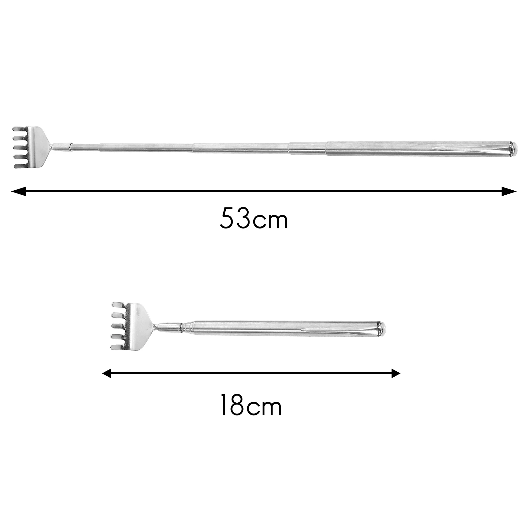 HIM-4X Telescopic Stainless Steel Back Scratcher With Pocket Clip