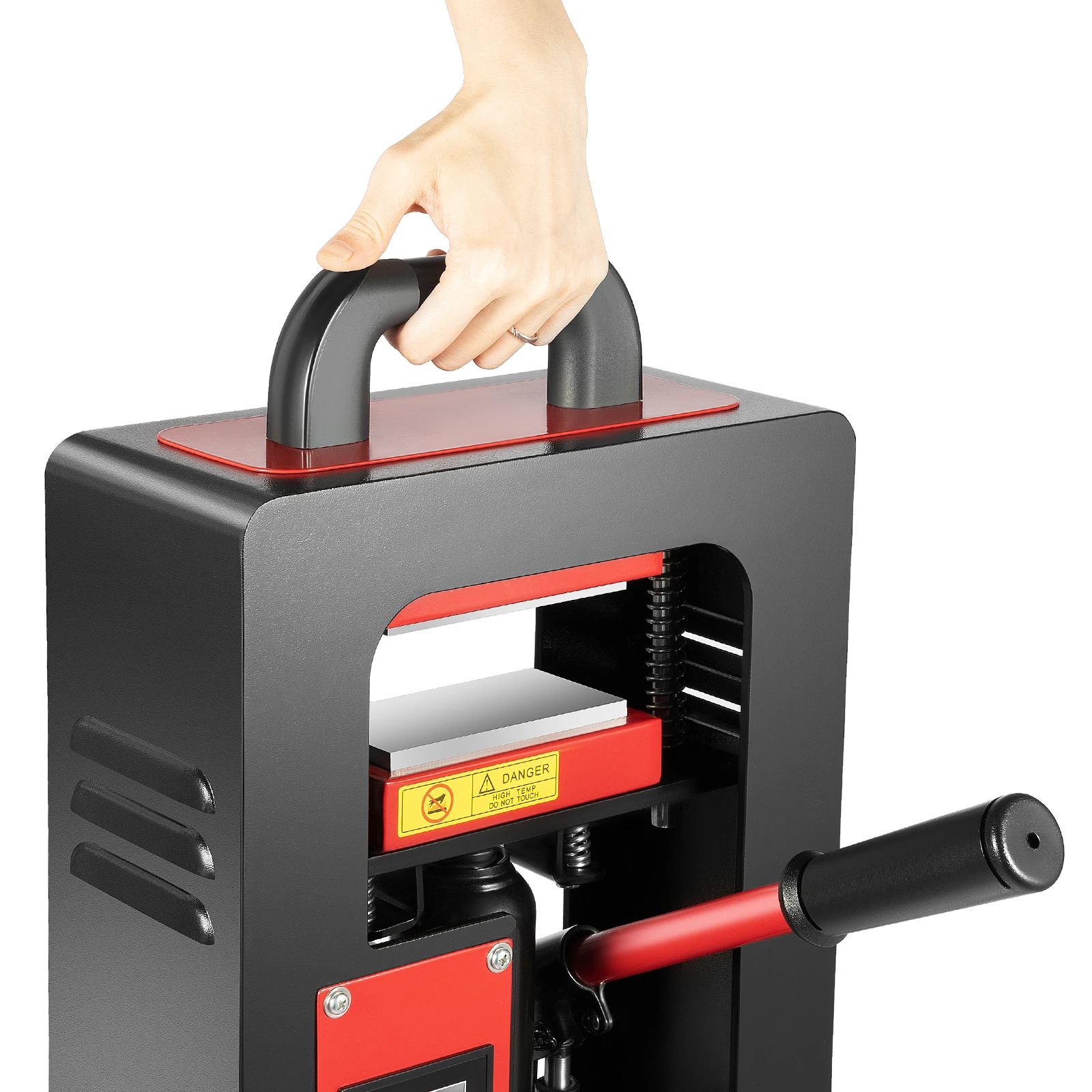 Pressa di calore idraulica da 5 tonnellate 110V 900W Pressa di riscaldamento a piastre doppie Display digitale per piastre di pressa di calore da 2,4 * 4,7 pollici