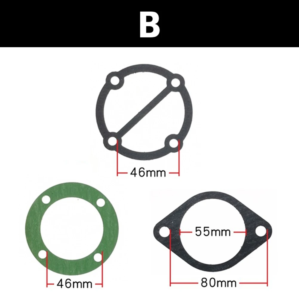 Gaskets Washers Valve Plate 3 In 1 3Pcs Set Air Compressor Base Valve Plate Black Gaskets Plastic Air Compressors