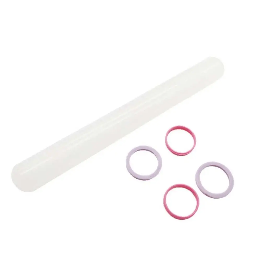 With Anti-slip Band Dough Roller Fondant PP Non Stick Plastic Rolling Pin Food Grade Circled Biscuit Rolling Pin Baking Tool
