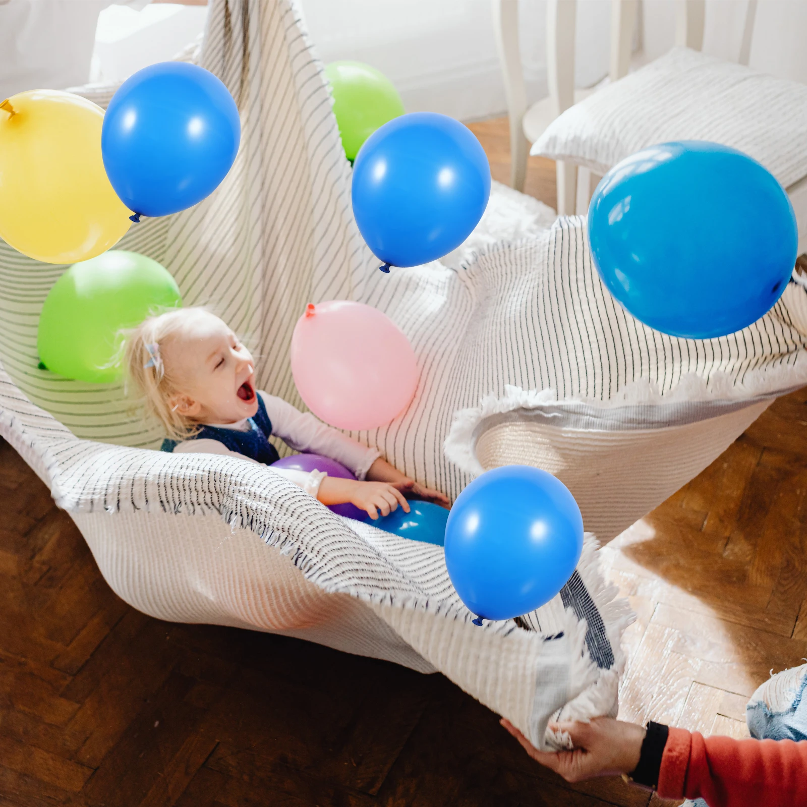 

50pcs Blue Latex Balloons Decorative Ribbon for Wedding Party Birthday Large Size Balloon Accessories Bulk Pack