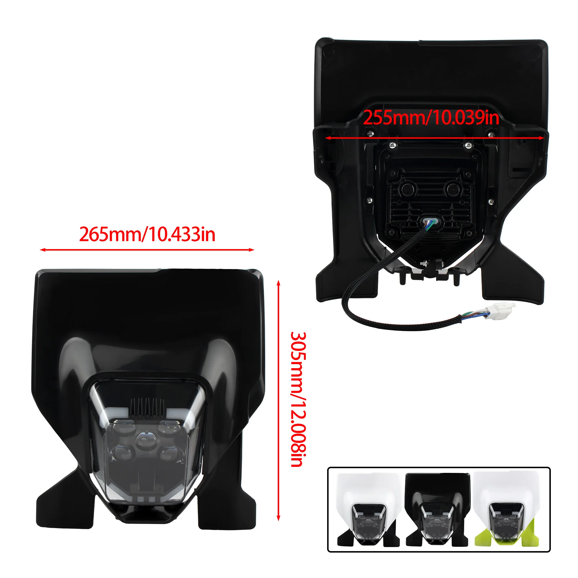 For Husqvarna 501 TE 300 FE 350 TC FC 150-500 Motocross Headlight Housing Fairing Plastic Headlamp Cover Motorcycle Accessories