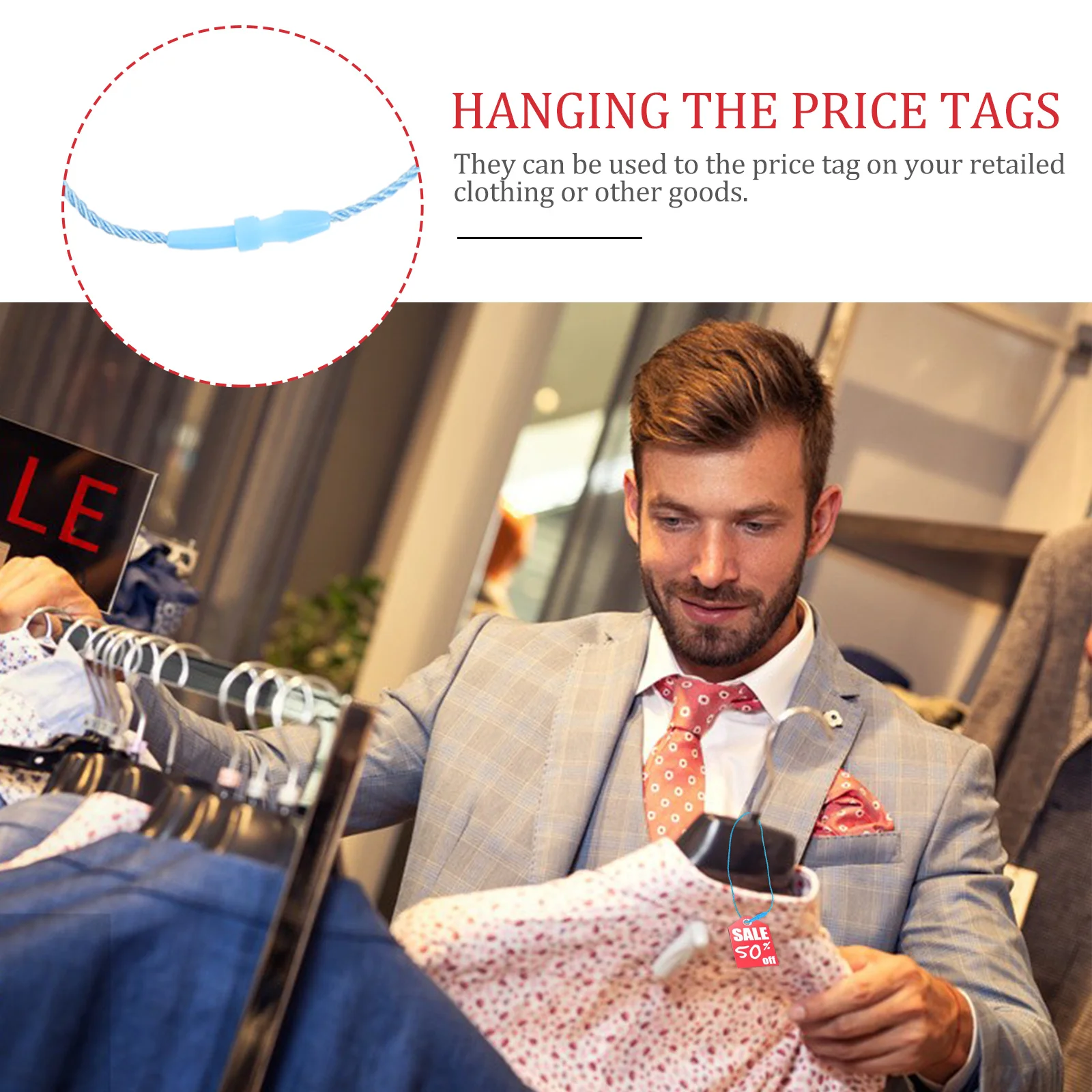 

1000Pcs Cotton Fastener Tag Ropes Durable Garment Price Hanging Strings for Clothing Label Security Cotton Garment Tag Rope