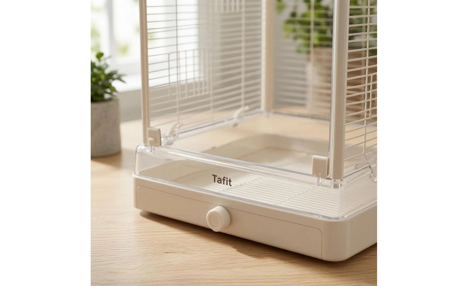 Square Parrot Cage Long-Lasting Clear Panoramic Bird Cage Pet Enclosure Easy to Clean Spacious