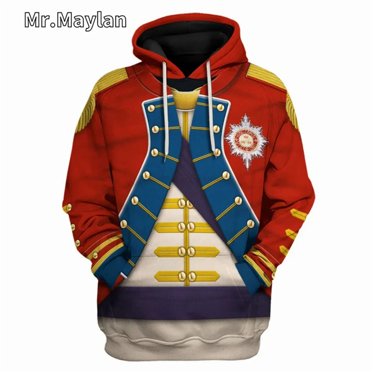 George Washington Uniform Cosplay Costume 3D Unisex Hoodie Men Sweatshirt Streetwear Zip Pullover Casual Jacket Tracksuits-022