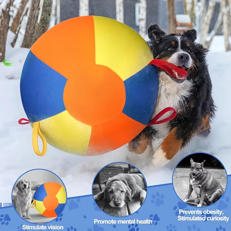 

Heavy-Duty High Quality & Chew-Resistant Sheepdog Training Ball Suitable for Australian Cattle Dog, Collie, Large Breed Dogs - Biteproof Ball with Rope for Obedience, Herding, Outdoor Play, Promotes Intelligence Development