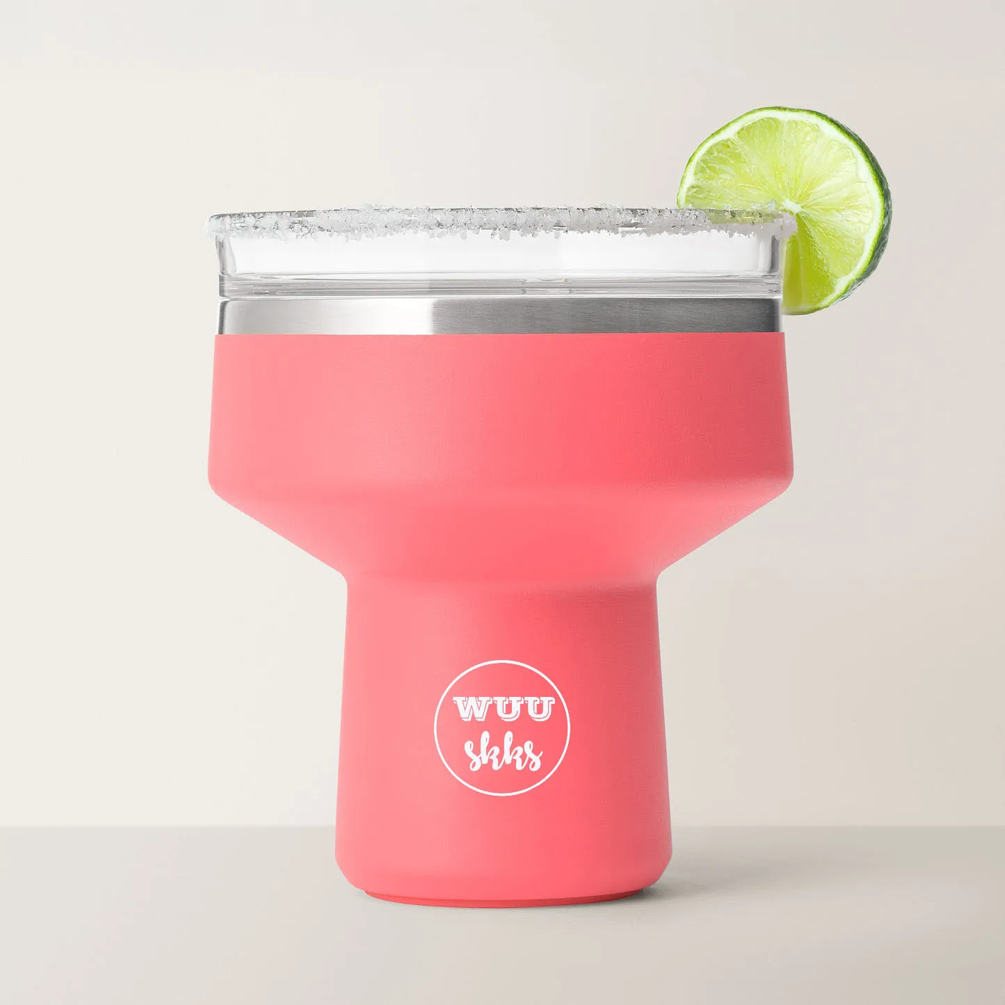 16 oz Cocktail Tumbler  Insulated Margarita Tumbler with Lid  Keeps Drinks Cold for 10 Hours Sippable Martini Glass for Party