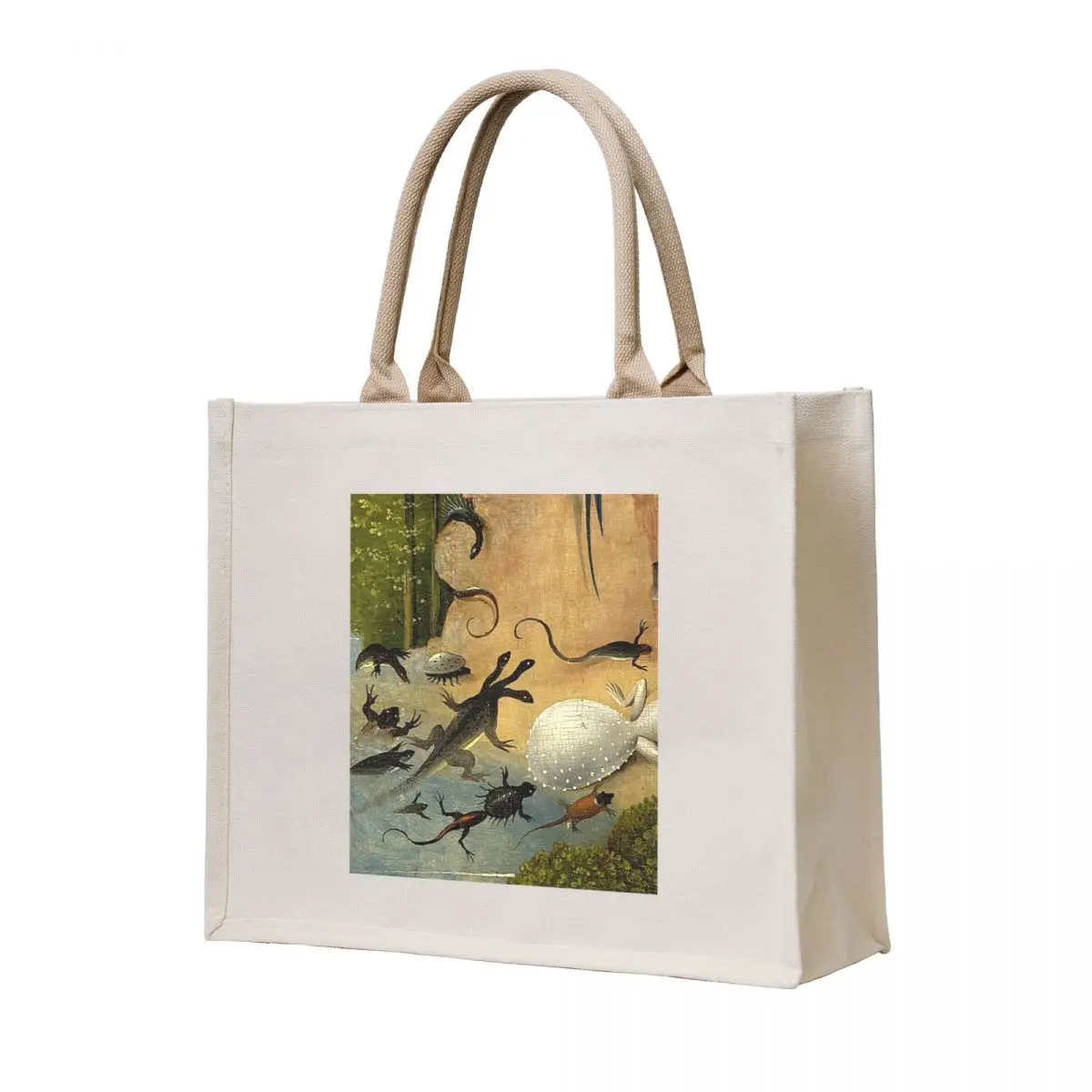 

HD. Left Pannel (detail number 50 of 100 , from the Garden of Earthly Delights), by Hieronymus Bosch Tote Bag