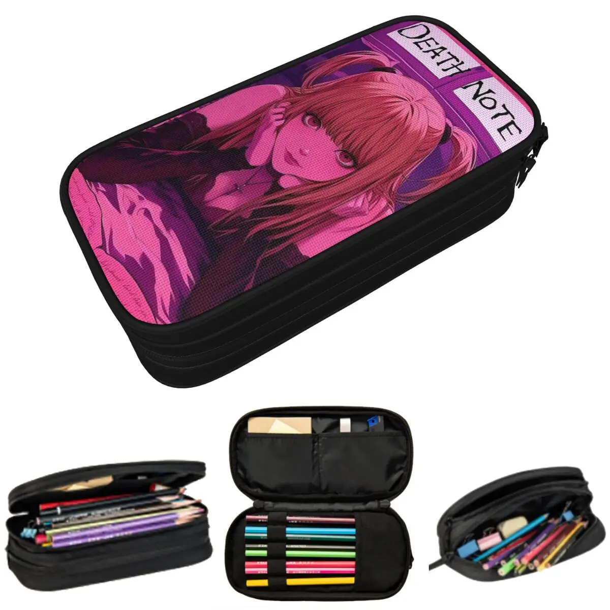 Deaths Notes Ryuk Anime Pencil Case for Boy Girl School Pen Box Pencil Bag Stationery Supplies Pen Holder Bag