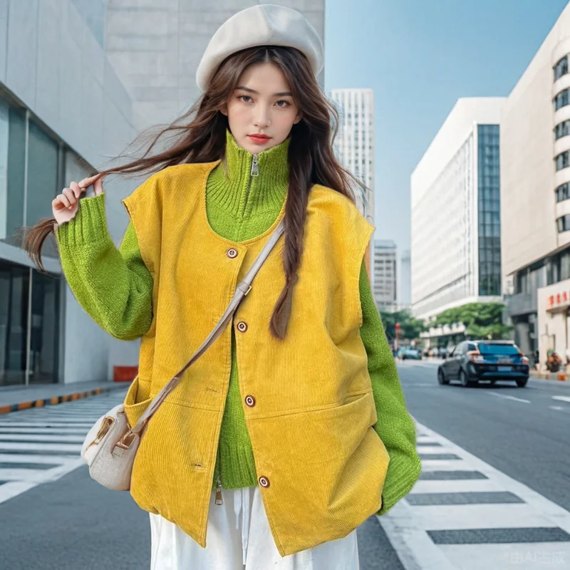 Cardigan maglione con cerniera verde da donna autunno inverno 2025 New Lady Daily Joker giacche in maglia moda maglieria cappotti Famale