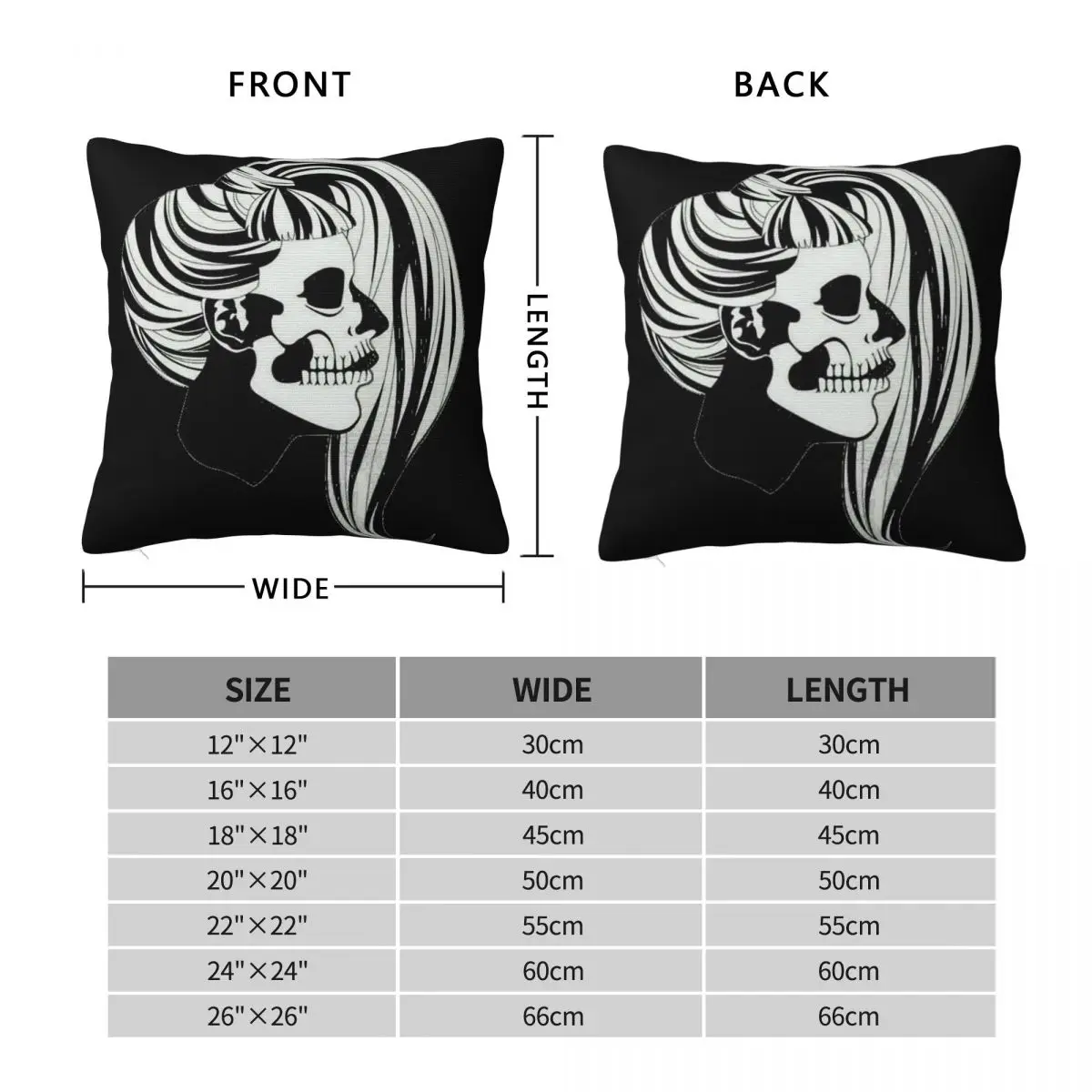 Lady Gaga Born This Way Skull Square Pillowcase Polyester Linen Velvet Pattern Zip Decorative Throw Pillow Case Home Wholesale