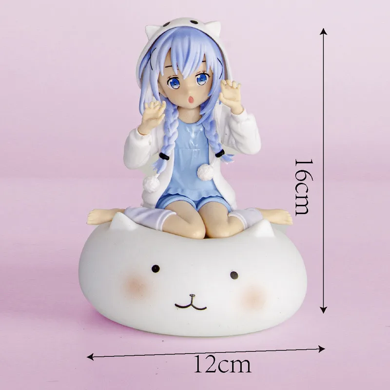 21CM Anime è l'ordine A Rabbit Kafuu Chino Hoto Kokoa Anime Model Sitting pigiama Outfit Toy Gift Collection Action Figure