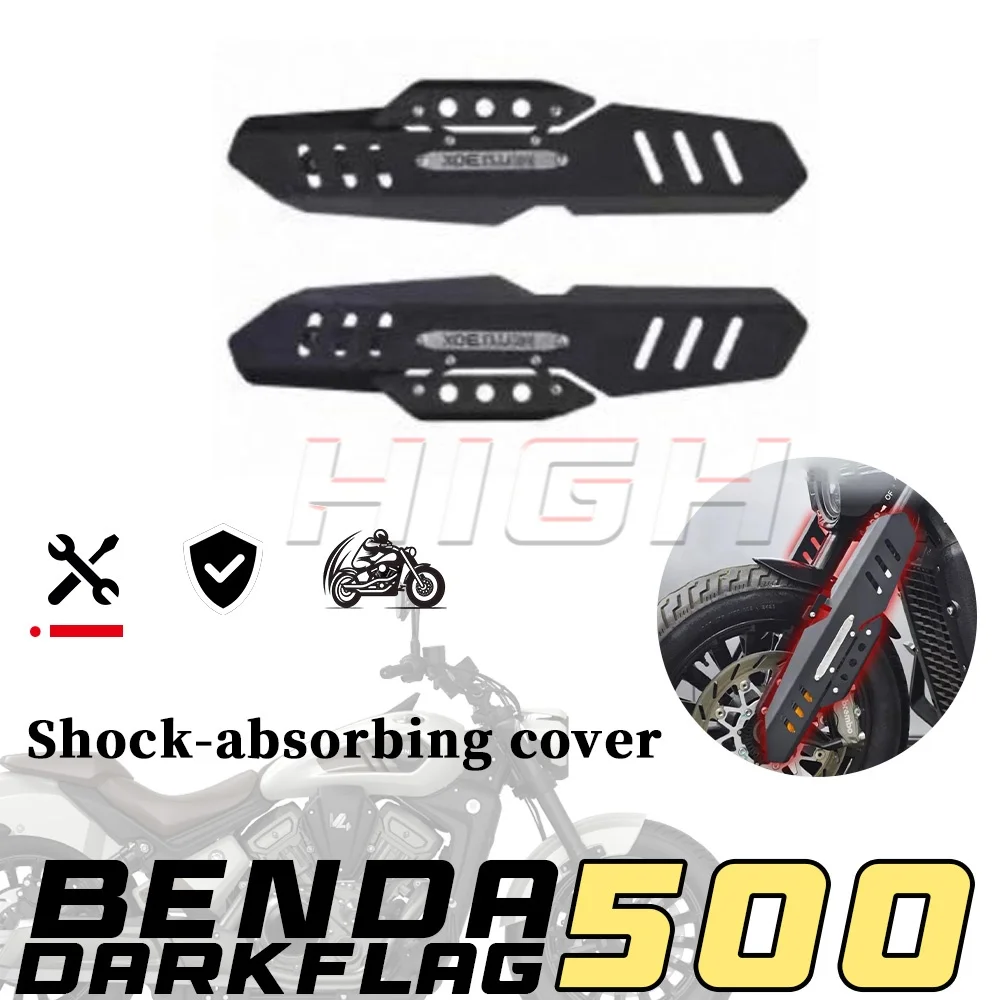 

Front shock absorber decorative cover BENDA DARK FLAG 500 aluminum alloy front fork shock absorber cover dark flag 500