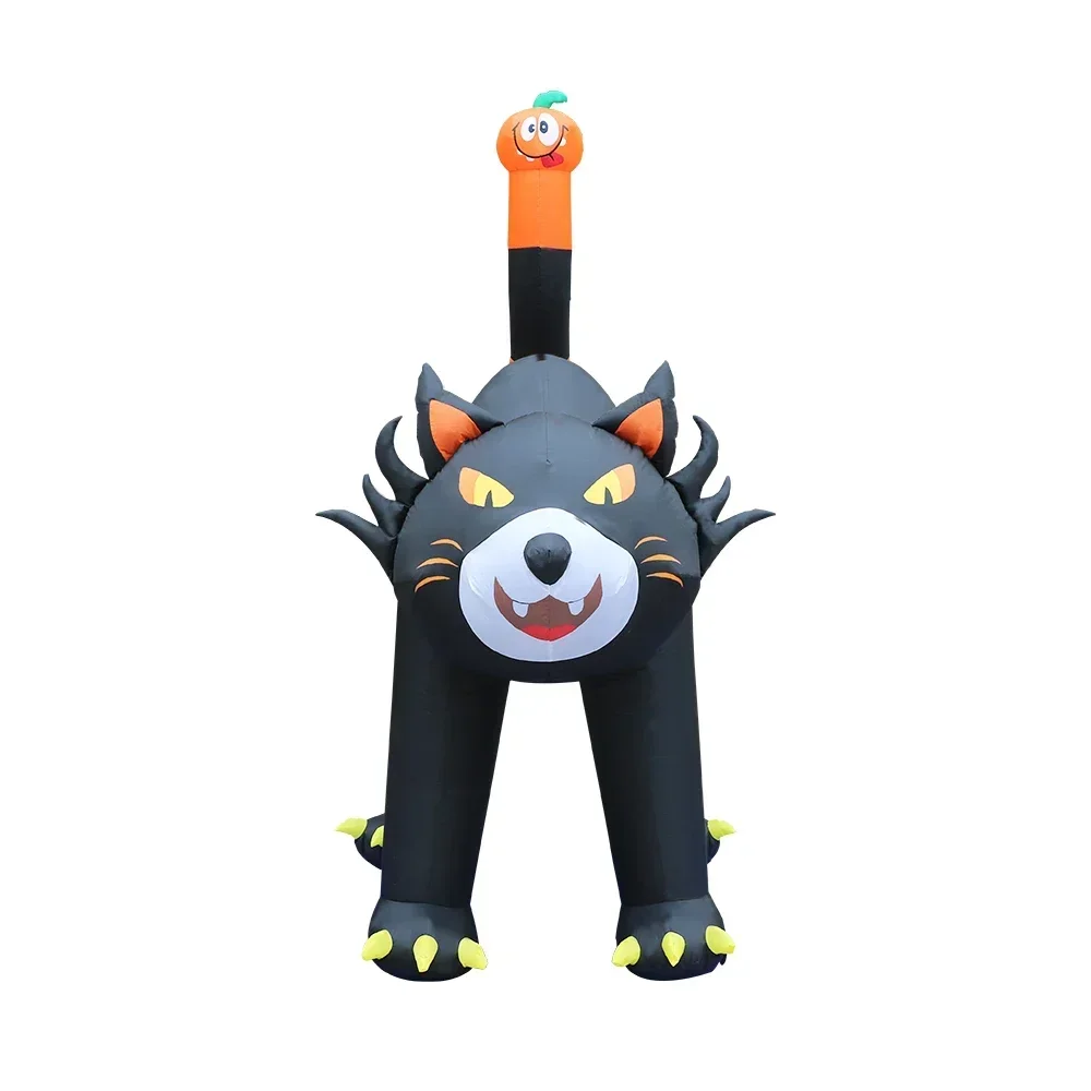 

10FT Halloween Yard Decoration Black Cat With Built-in Led Light Outdoor Animated Halloween Inflatables For Lawn Party Hot sales