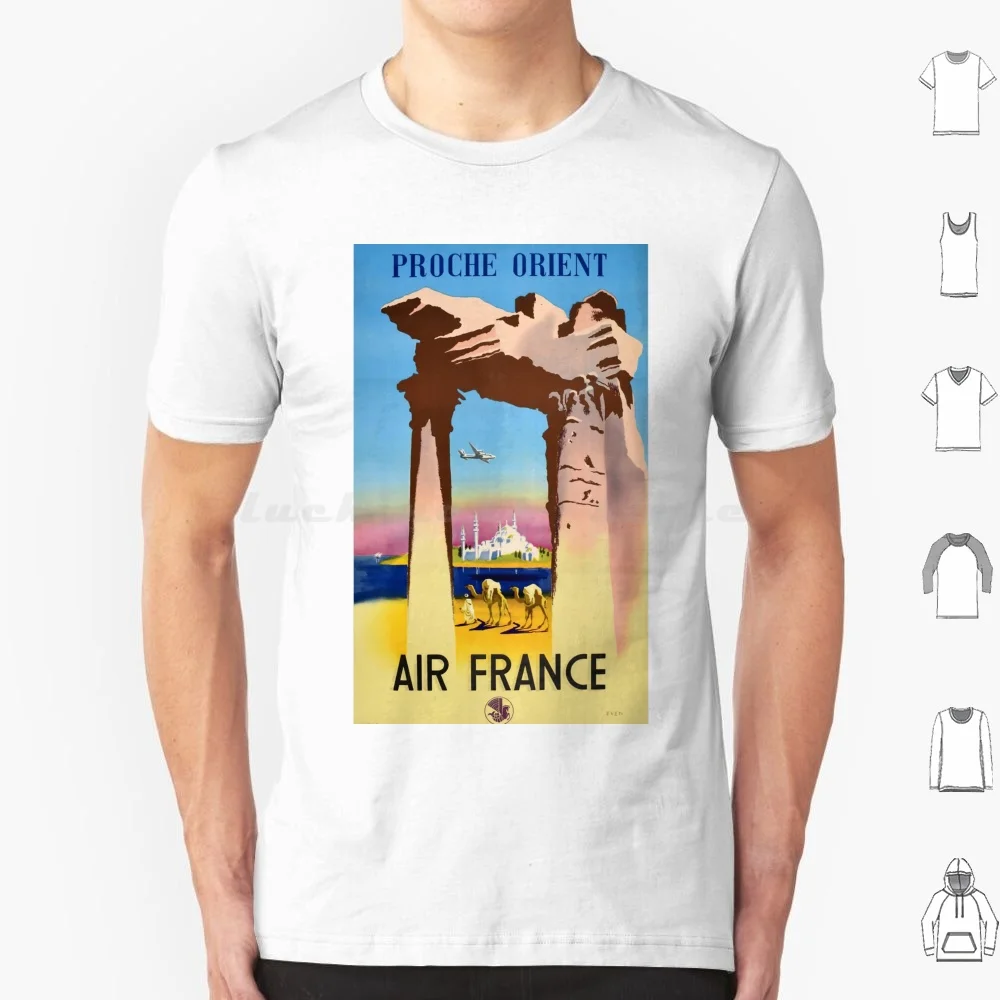 

Air France Vintage Travel Poster Proche Retro Luggage T Shirt Men Women Kids 6xl Travel Vintage Paris Luggage Air France Retro