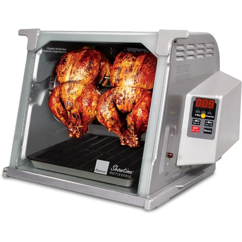 

Ronco ST5000PLAT Digital Showtime Rotisserie, Platinum Edition, 3 Cooking Modes:Roast,Sear and No Heat Rotation, Stainless Steel