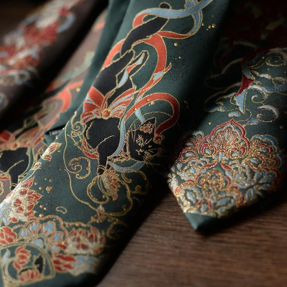 [Lin Yuejun]JK cravate uniforme chemise pour femmes et hommes DK Jacquard décontracté collège Style littéraire aucun cravate nécessaire