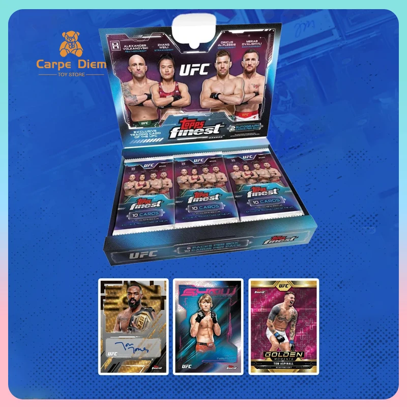 

Оригинальные коллекционные карты Topps Ufc Finest Series 2025 года — коробка для хобби, боевой матч, коллекция периферийных устройств, игрушки, подарок для мальчиков