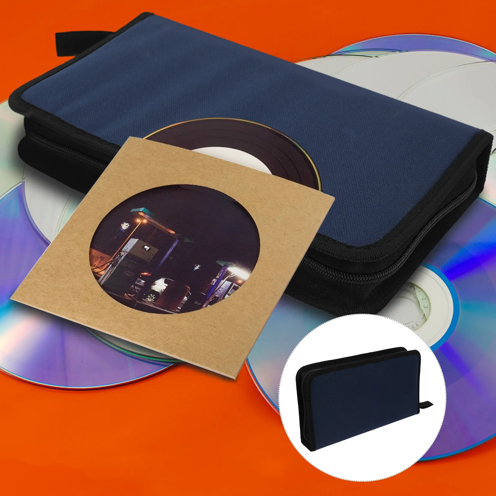 

1Pcs Cd Storage Bag Oxford Fabric Multi Pocket Disc Holder Waterproof Wear Resistant for Movies Organization