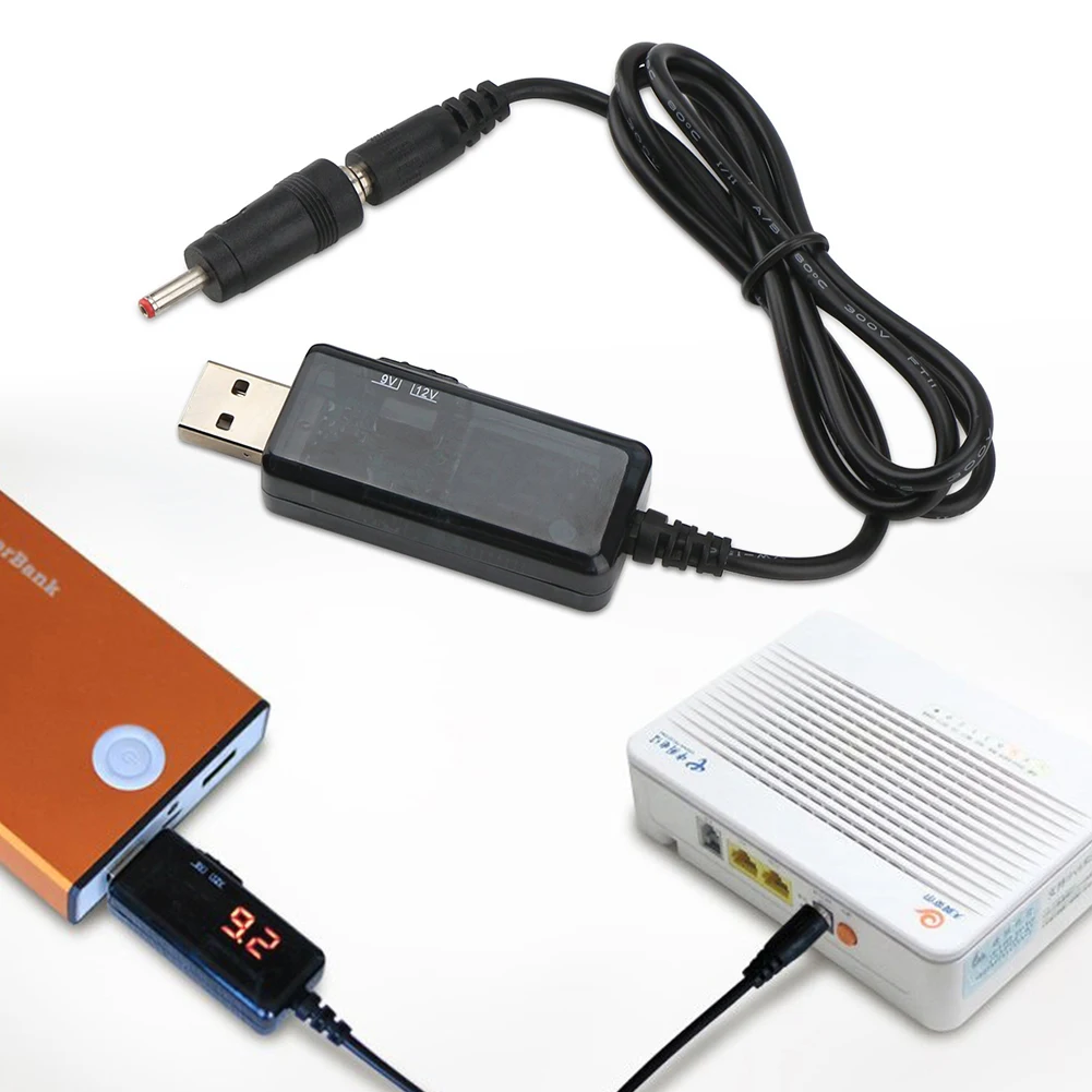 

Преобразователь напряжения DC 5В в 9В/12В с разъемом 3.5x1.35мм, кабель питания, аксессуары для цифрового LED-дисплея, для зарядных устройств и источников питания