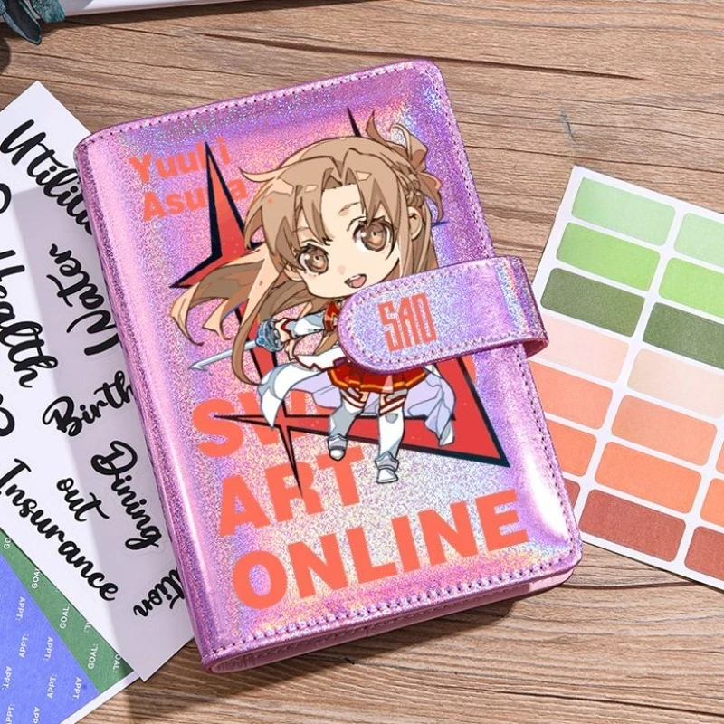 Sword Art Online Asuna Kirito anime cartoon laser notebook creative personalized student detachable planner stationery wholesale view 3