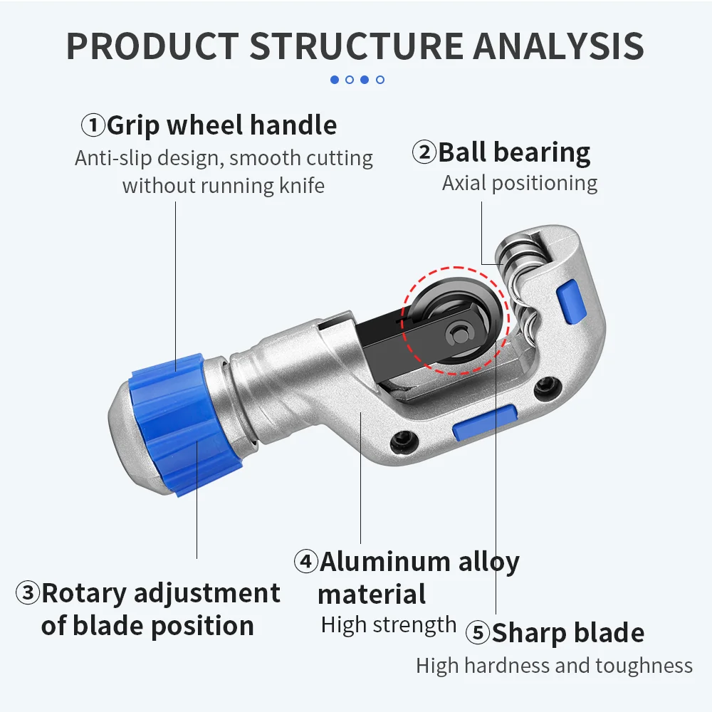 LUXIANZI 4-32/5-50/6-70mm Bearing Pipe Cutter Metal Scissor For PPR Aluminum Stainless Steel Tube Shear Cutting Hand Tools