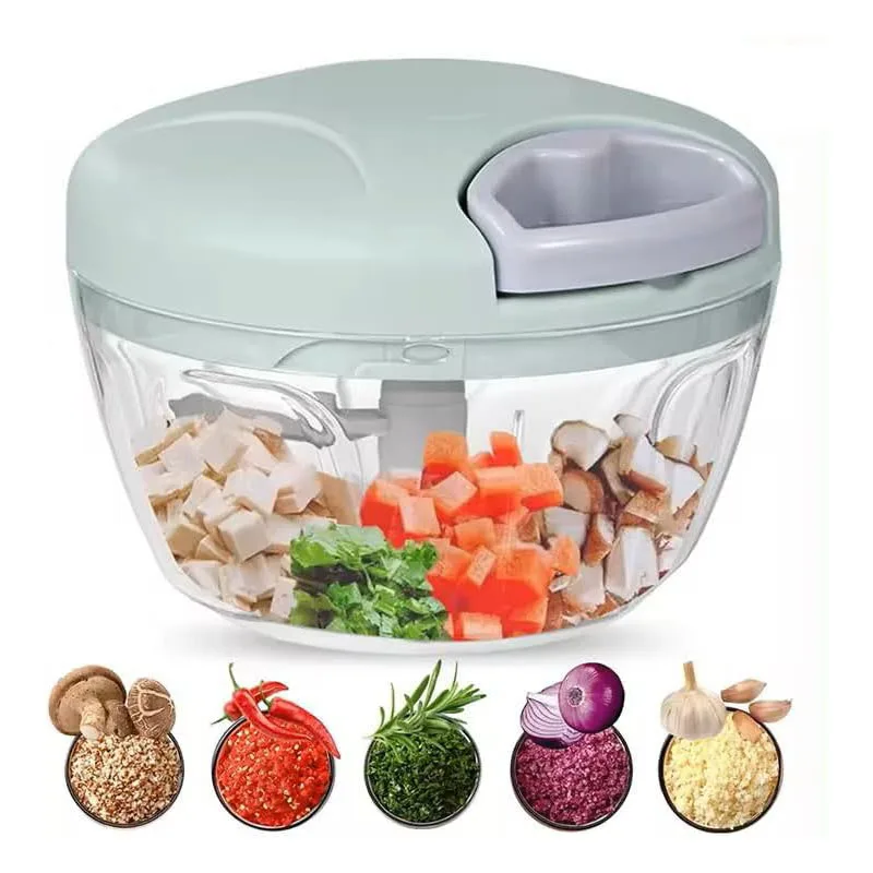 Picadora Manual de ajo, picadora de carne, trituradora de prensa manual, cortador multifuncional de cebolla y Chile vegetal, accesorios de cocina