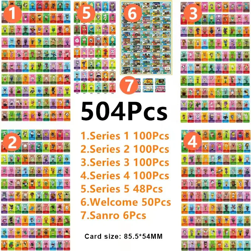 Les cartes NFC ACNH série 1 + 2 + 3 + 4 + 5 + bienvenue + San Animal Croxxing fonctionnent pour NS Switch