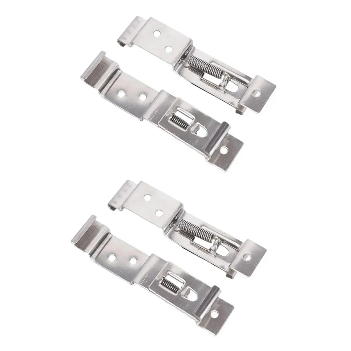 【TODAY-BUY】4-Piece Trailer License Plate Holder Clips - Stainless Steel, Spring Loaded, Perfect Trailers and Caravans