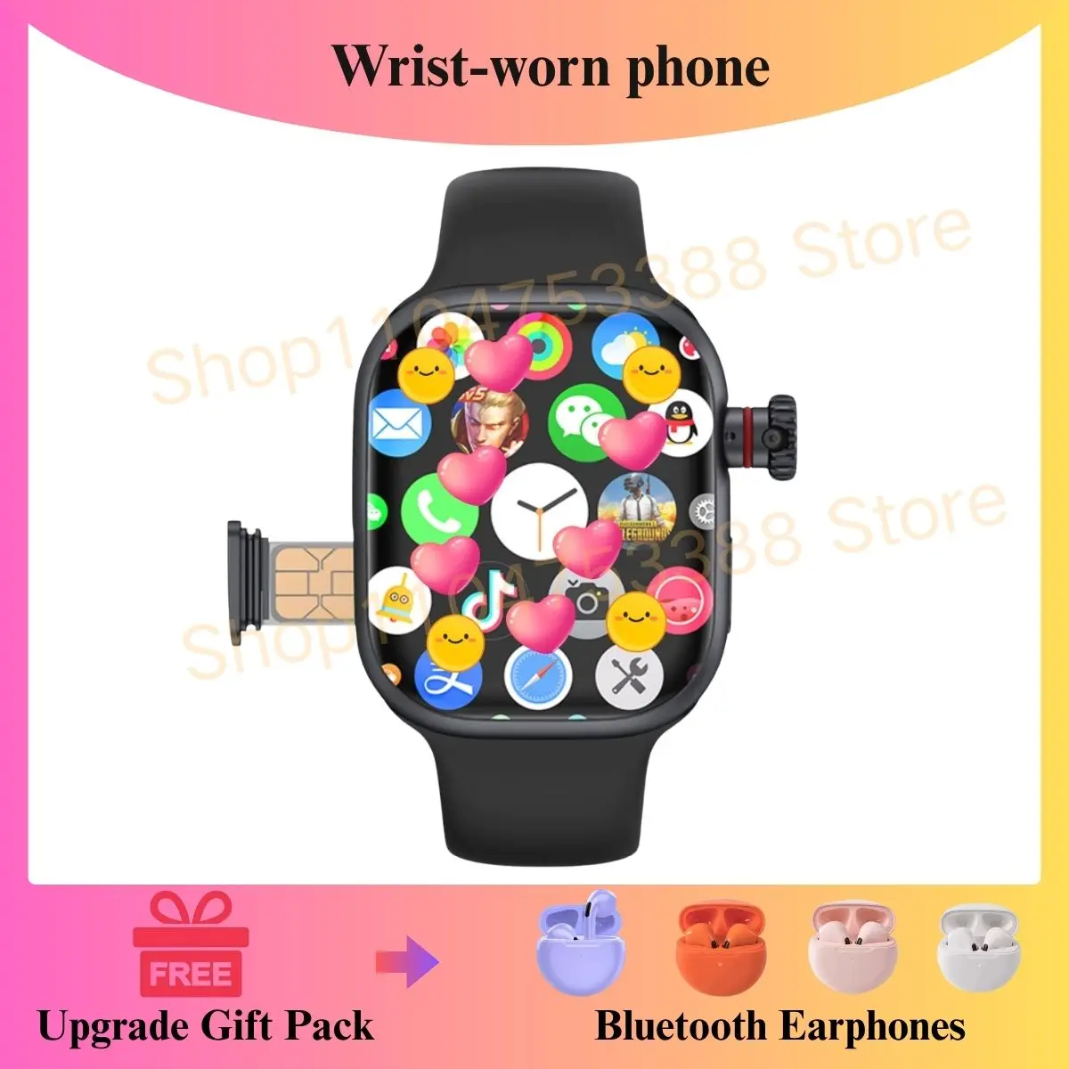 

CD99 watch X 5G smartwatch 2.29inch AMOLED 5G LTE smart watch with 180 ° rotary camera GPS WiFi SIM card slot health monitoring