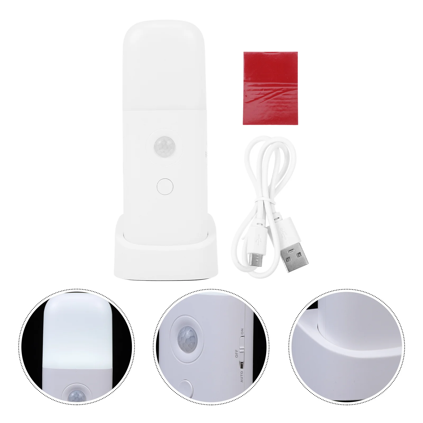 1 مجموعة جسم الإنسان الاستشعار مصباح الليل سطوع قابل للتعديل المدمجة لا الأسلاك المطلوبة لغرفة النوم غرفة المعيشة الدرج خزانة #6