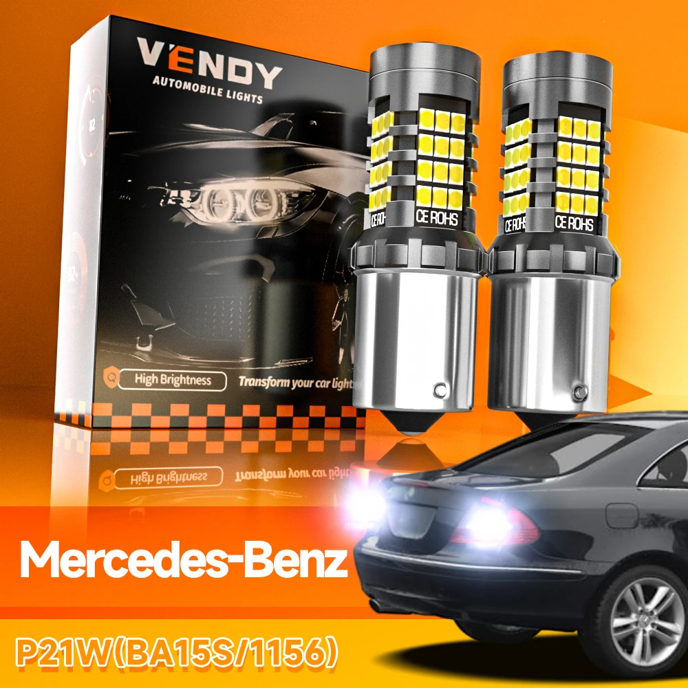 

2pcs LED Reverse Light Blub Backup Lamp P21W BA15S 1156 Canbus For Mercedes Benz CL203 C208 C209 A208 A209 W210 W213 S213 S210