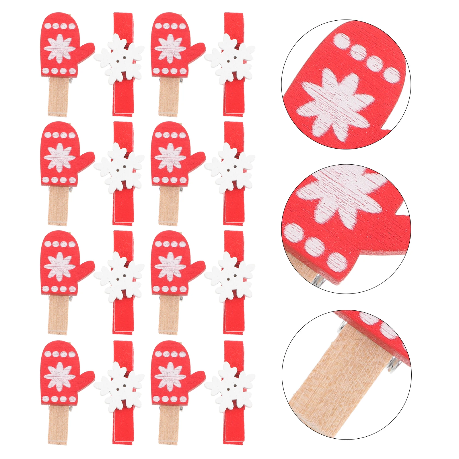 

100 Pcs Christmas Decoration Wooden Clip Small Clips for Crafts Photo Holders Coat Shaped Paper Ornament Decorative