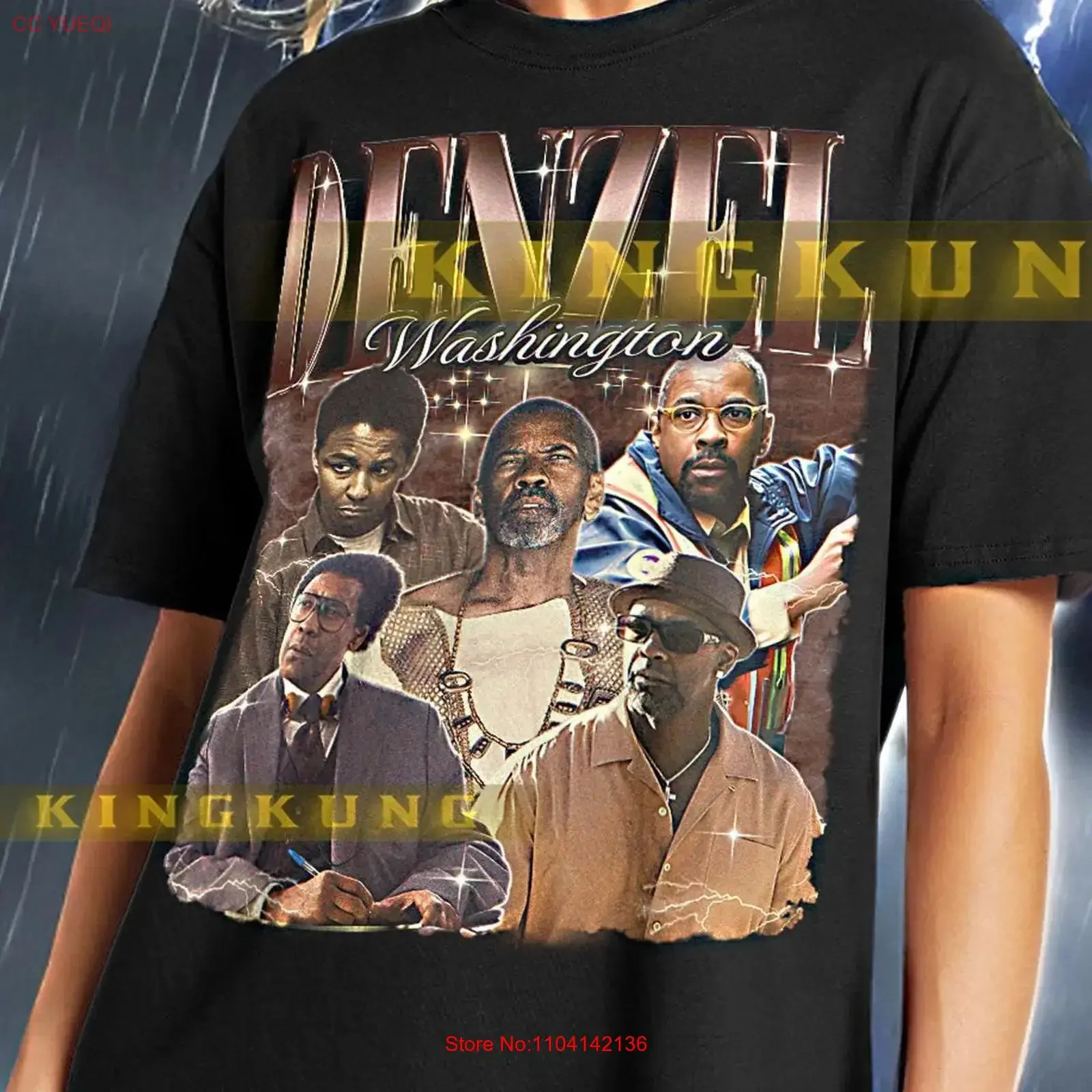 Denzel Washington Bootleg T Shirt Vintage Fan Retro 90s saf vintage Washed Breathable designer clothes fashion Unisex Stretched