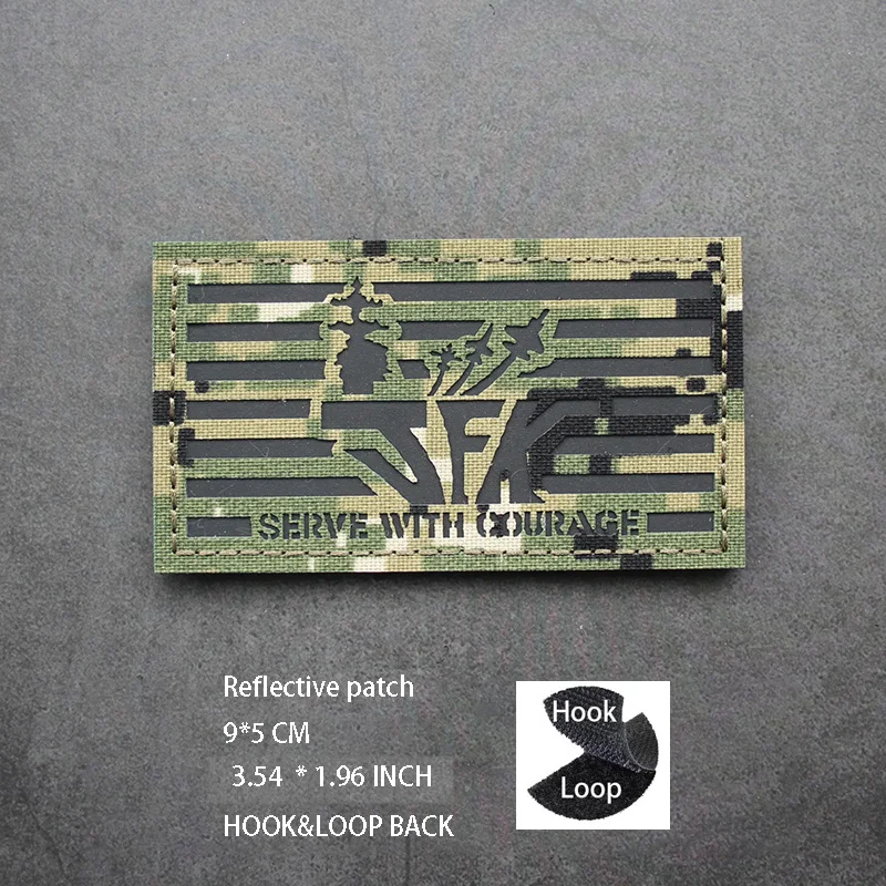 في الهواء الطلق حقيبة متعددة الاستخدامات الملحقات شارة الليزر قطع الأشعة تحت الحمراء عاكس JFK الناقل كامو شارة الملابس سترة خوذة لصق هوك التصحيح