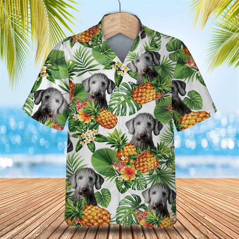 

Funny Dog Summer Hawaiian Shirt 3d Men Women Fashion Clothing Beach Short Sleeve Blouse Casual Men's Vocation Lapel Camisa Tops