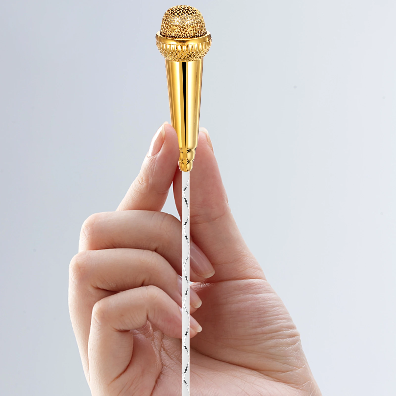 

Small Microphone Mini with Cord Lapel Lavalier Microphones for Singing Plastic Recording