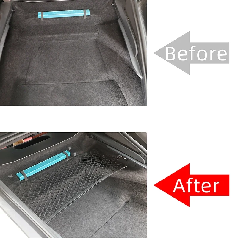 Per Jaguar F-TYPE 2013-2022 Auto Storage Organizer Maglia Net Bag Holder Tasca Tronco Organizer Stivaggio Riordino 90*30 cm