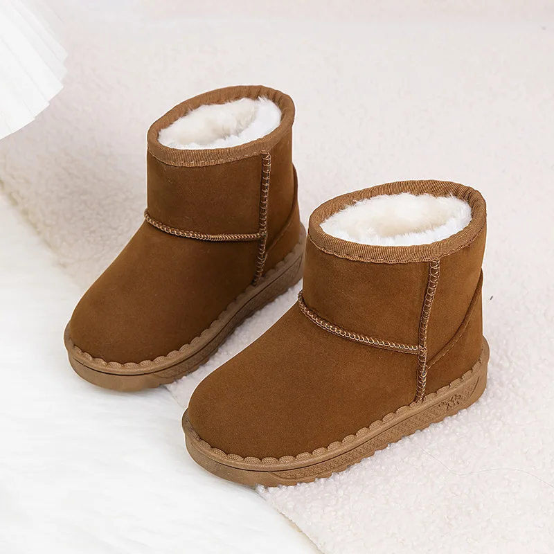 Bottes de neige en peluche pour garçons et filles, anti-ald, bottes de ski pour enfants, doux, astronomique, bébé, chaussures pour enfants, mode,