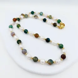 Pierre naturelle baroque collier de perles d'eau douce couleur inde agate perle clavicule chaîne 2022 à la mode charme bijoux faits à la main femmes