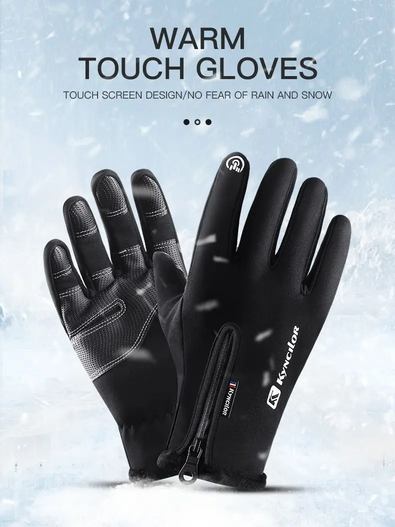 AliExpress Kyncilor Skiing Cycling Gloves Touchscreen Full Finger Winter Gloves Motociclista Bike Skiing Motorcycle Riding Hiking Gloves