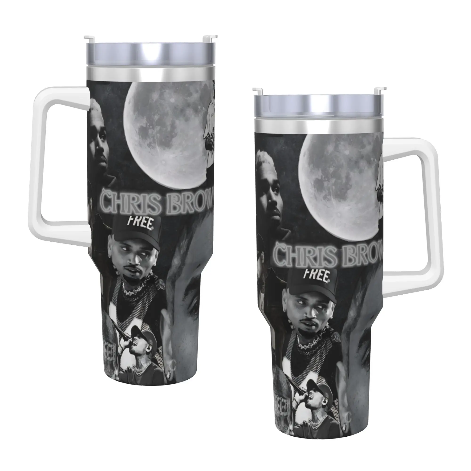 Chris Brown Breezy Bowl XX Stainless Steel Tumbler  Camping Car Mugs Large Coffee Mug Hot Drinks Milk Tea Water Bottle