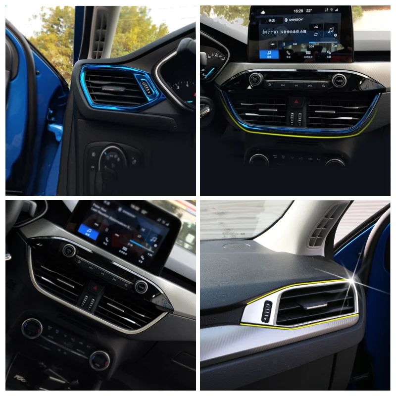 

Аксессуары LHD для Ford Kuga Escape 2020 2021 2022, автомобильный боковой кондиционер, вентиляционное отверстие, декоративная крышка, внутренняя отделка