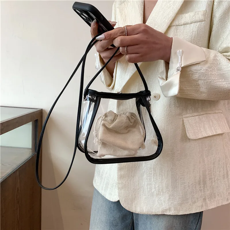 حقيبة كروس للنساء حقيبة شاطئية حقيبة جيلي شفافة محفظة وحقائب يد للأطفال حقائب ساع حقائب أطفال للأم للفتيات كيس #2